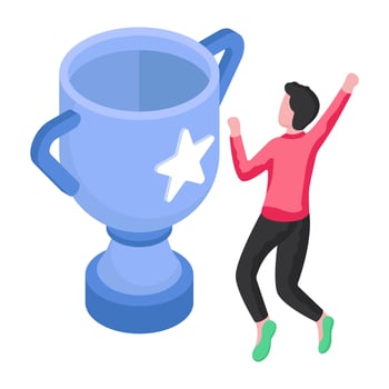 An illustration design of business achievement vector