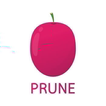 Prunes cartoon vector. symbol. logo design. vector