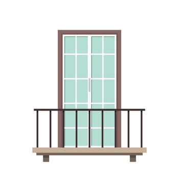 Balcony vector. free space for text. wallpaper. Door vector. vector