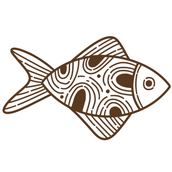 Fish lineart illustration png