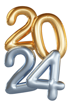 Modern Style silver gold 3D render balloon text png