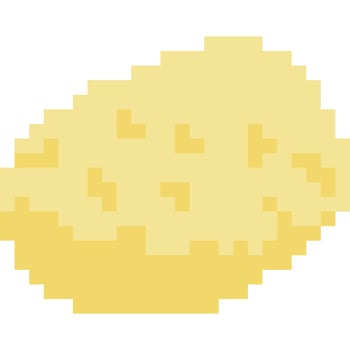 Cheese cartoon icon in pixel style vector