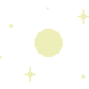 Moon cartoon icon in pixel style vector