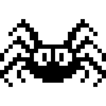 Spider cartoon icon in pixel style vector