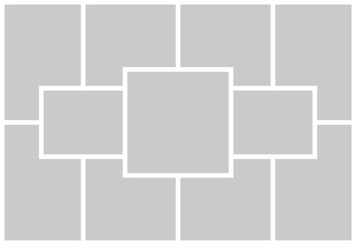 Pictures or photos frame collage vector