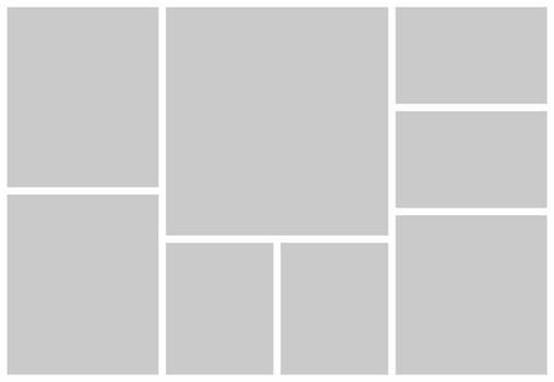 ictures or photos frame collage. comics page grid layout abstract photo frames and digital photo wall template vector
