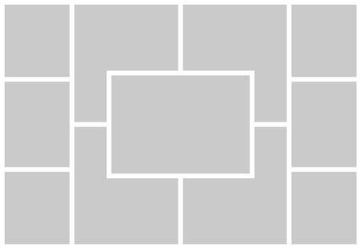 ictures or photos frame collage. comics page grid layout abstract photo frames and digital photo wall template vector