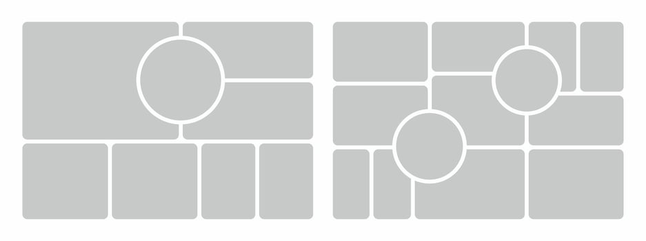 Pictures or photos frame collage vector