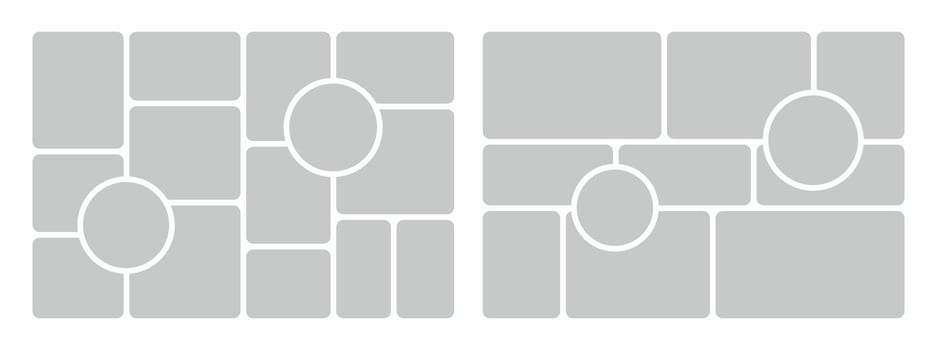 Pictures or photos frame collage vector