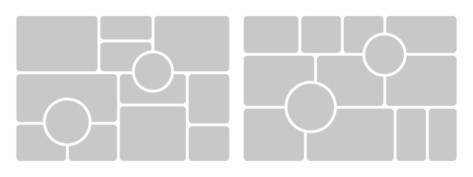Pictures or photos frame collage vector