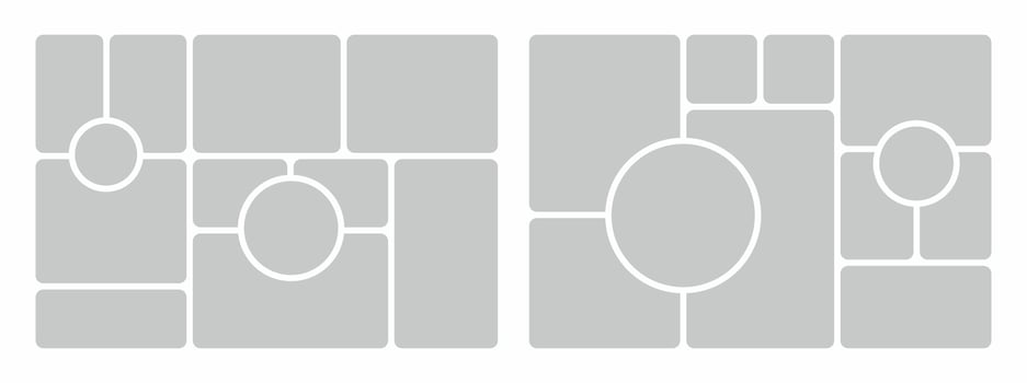 Pictures or photos frame collage vector