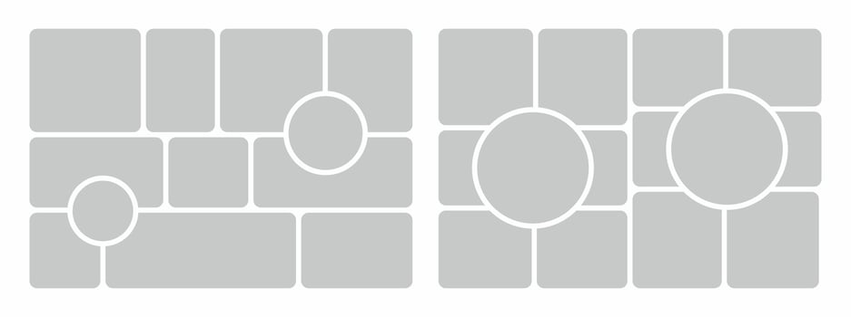 Pictures or photos frame collage vector