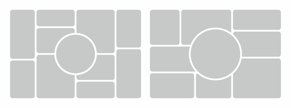 Pictures or photos frame collage vector