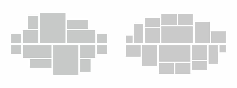 Pictures or photos frame collage vector