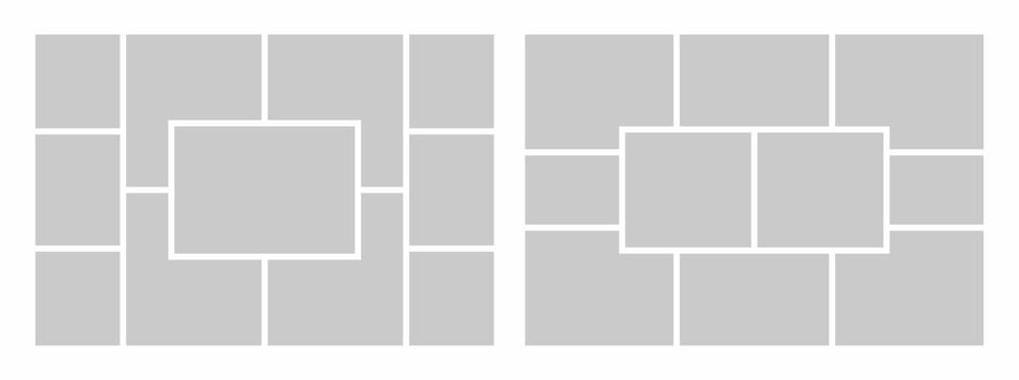 Pictures or photos frame collage vector