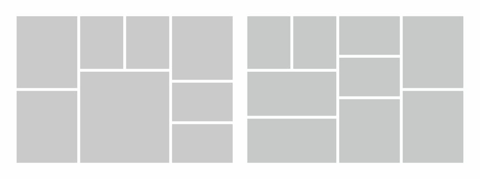 Pictures or photos frame collage vector