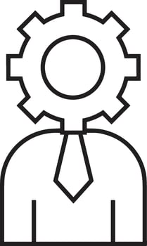 Gear setting symbol icon vector image. Illustration of the industrial wheel mechine mechanism design image