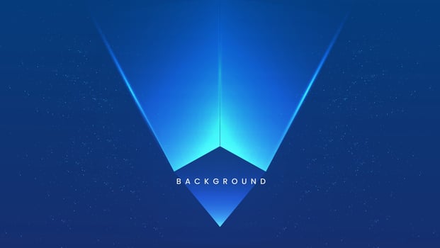 Blue neon lights in triangle shape background vector