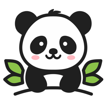 The panda logo is simple and elegant png