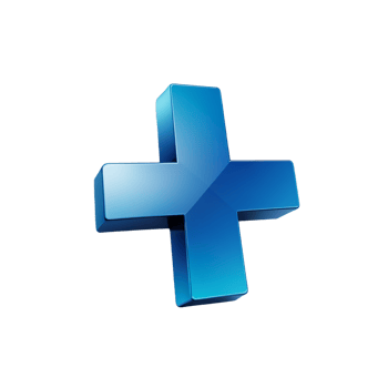 AI Generative  medical cross sign , plus 3D icon on transparent background PNG image