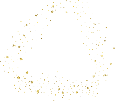 Golden decorative confetti png