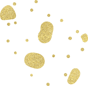 Golden decorative confetti png
