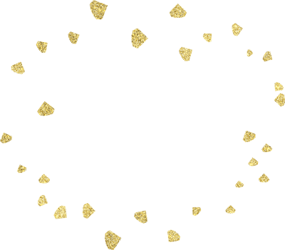 Golden decorative confetti png