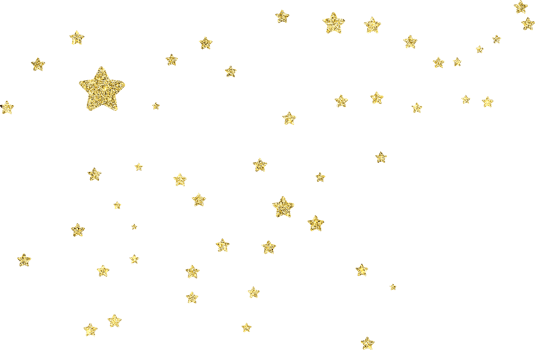Golden decorative confetti png
