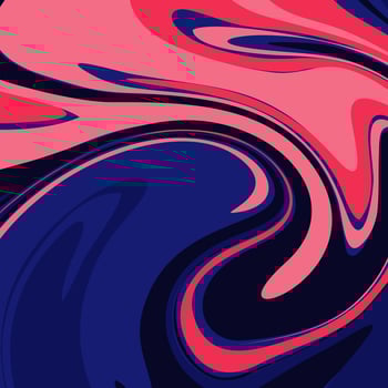 A blue and pink background with swirls vector