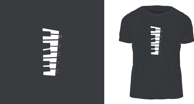 t-shirt design template, musical instrument vector