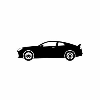 Sport car icon vector. Sport race car silhouette for icon, symbol or sign. Fast sport car graphic resource for transportation or automotive vector