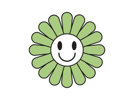 cute abstract green flora flower vector