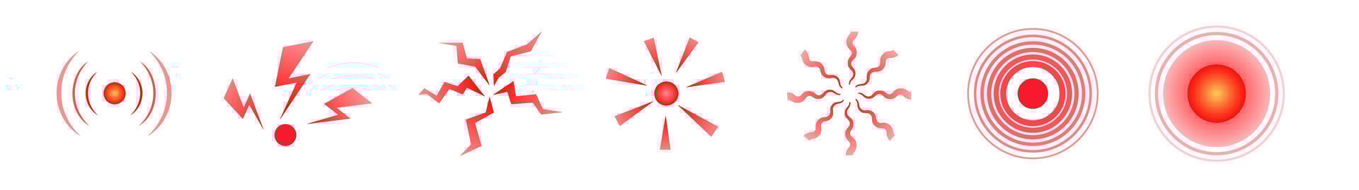 Neck pain joint vector icon. Throat pain point red circle symbol.