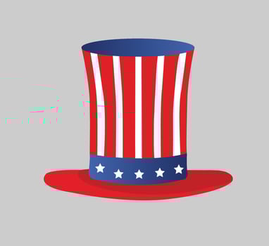 American Independent hat design vector