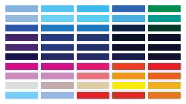 Vibrant RGB spectrum with warm and cool tones in a flat design vector