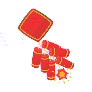 Chinese firecrackers for making loud noises to celebrate Chinese New Year. vector