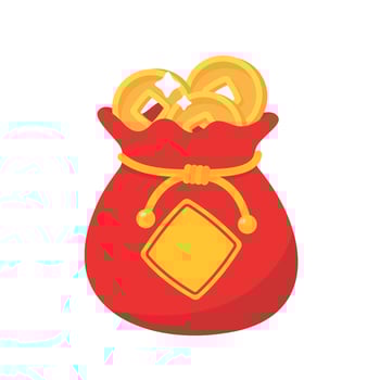 Chinese red money envelope For giving as a gift to children during Chinese New Year. vector
