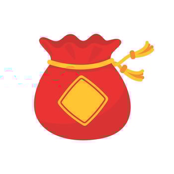 Chinese red money envelope For giving as a gift to children during Chinese New Year. vector