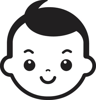 Cute Creations Black Vector Logo for Little Dreamers Lullabies in Lines Small Child Black Icon