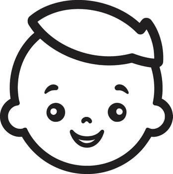 Tiny Treasures Black Child Icon in Vector Whispering Wonders Small Child Black Vector Logo