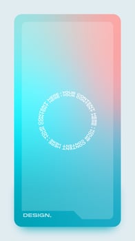 Futuristic vertical gradient background. Social media frame vector illustration.