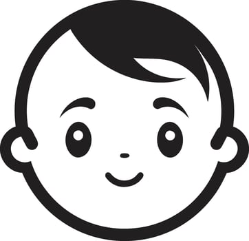 Lullabies in Laughter Black Vector Icon for Littles Precious Playmates Child in Black Vector Logo