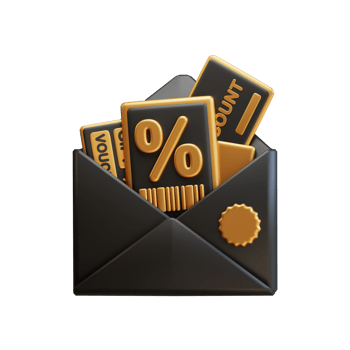 3D envelope containing many special discount gifts. Shopping sale promotion. 3D Rendering icon e-commerce. png
