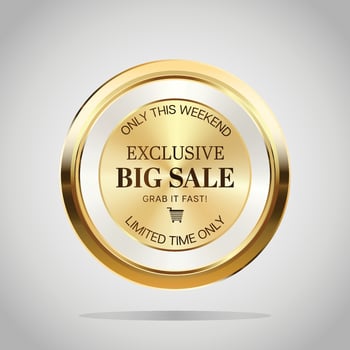 Luxury golden badges and labels. Retro vintage circle badge design vector