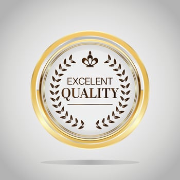 Luxury golden badges and labels. Retro vintage circle badge design vector