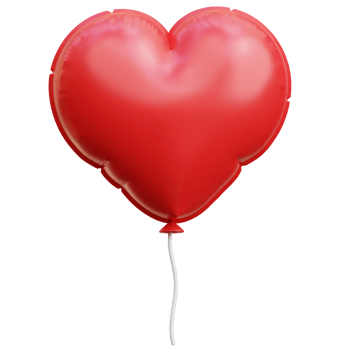 Heart Balloon 3D Icon Illustrations png