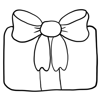 Gift with bow doodle png
