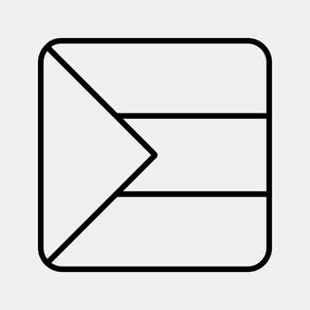 Icon square palestine flag. Palestine elements. Icons in line style. Good for prints, posters, logo, infographics, etc. vector