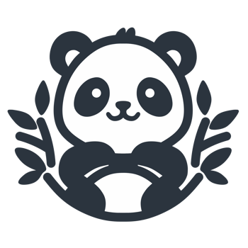 The panda logo is simple and elegant png