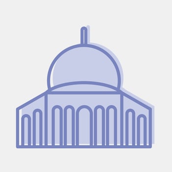 Icon mosque. Palestine elements. Icons in two tone style. Good for prints, posters, logo, infographics, etc. vector